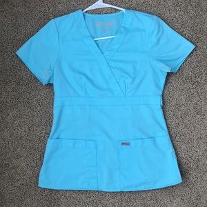 Grey’s Anatomy modern fit mock wrap scrub top XS